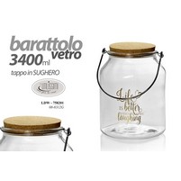 BARATTOLO VETRO TAP-SUGH.KG.3,4
