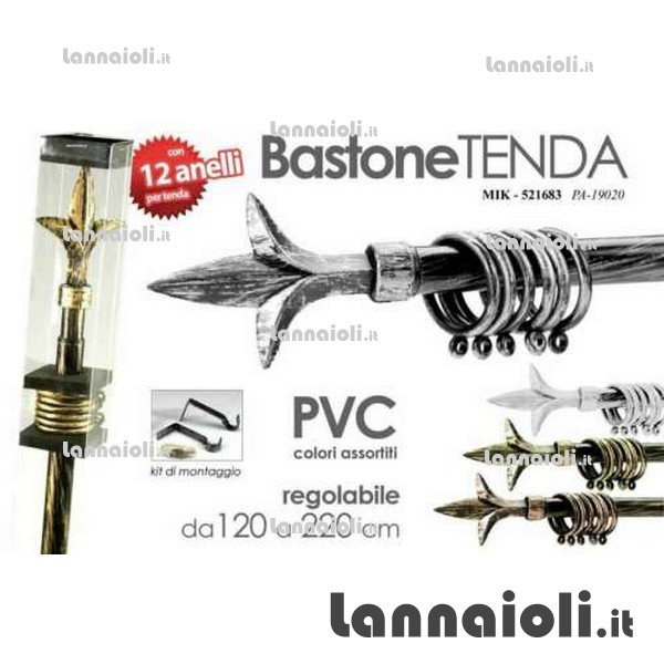 BASTONE X TENDE 120X220 12 ANELLI 
