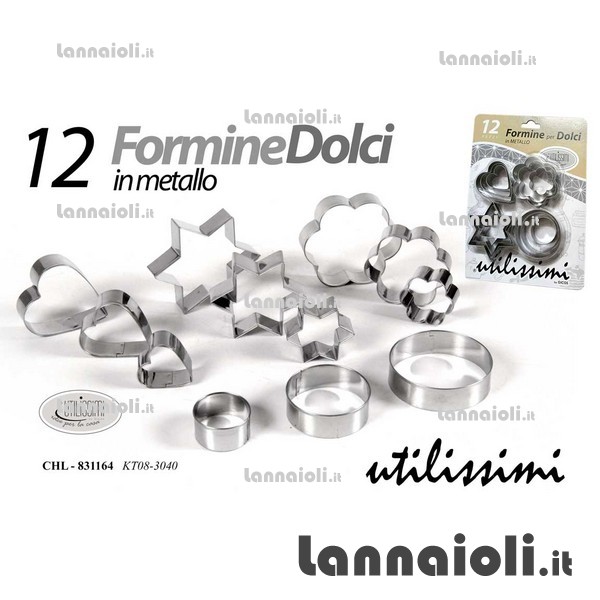 STAMPI BISCOTTI PZ.12 ASSORTITI METALLO