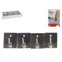 GANCI ADESIVI INOX PZ.4