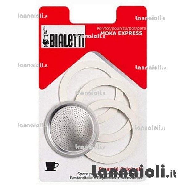 BLISTER GUARNIZIONI + FILTRO MOKA TZ.6 PER CAFFETTIERA bialetti