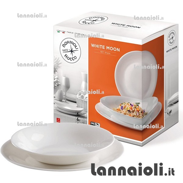 SERVIZIO PIATTI TOLEDO WHITE PZ.18 bormioli rocco