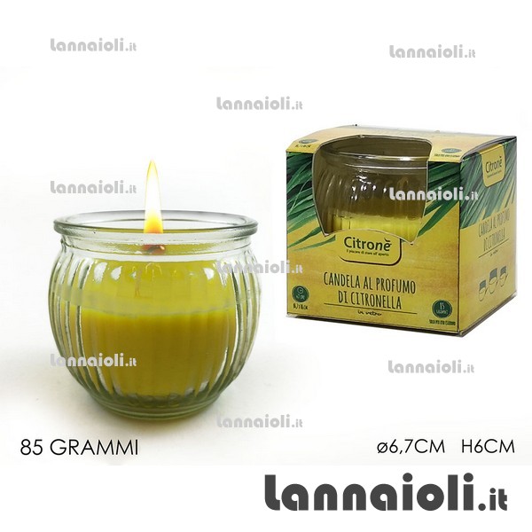 CANDELA CITRONELLA IN VETRO 21 ORE 