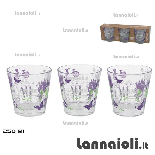 BICCHIERI LAVANDA CL.25 PZ.3 cerve BICCHIERI LAVANDA CL.25 PZ.3 cerve