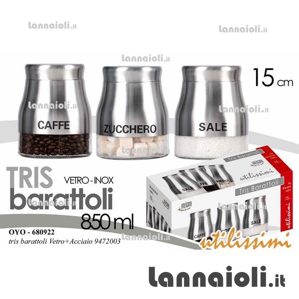 BARATTOLI VETRO-INOX PZ.3 