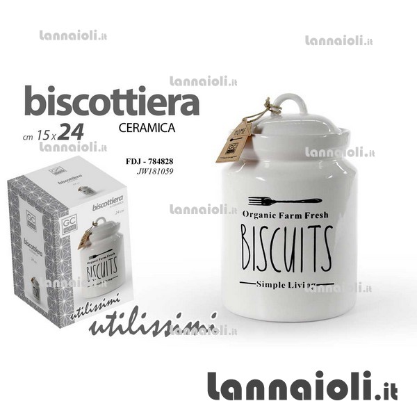 BISCOTTIERA CERAMICA VINTAGE CM.24 