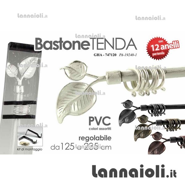 BASTONE X TENDE 125 -235 12 ANELLI BASTONE X TENDE 125 -235 12 ANELLI