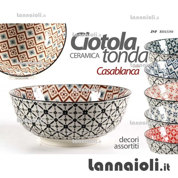 INSALATIERA PORCELLANA DECORATA CM.20 