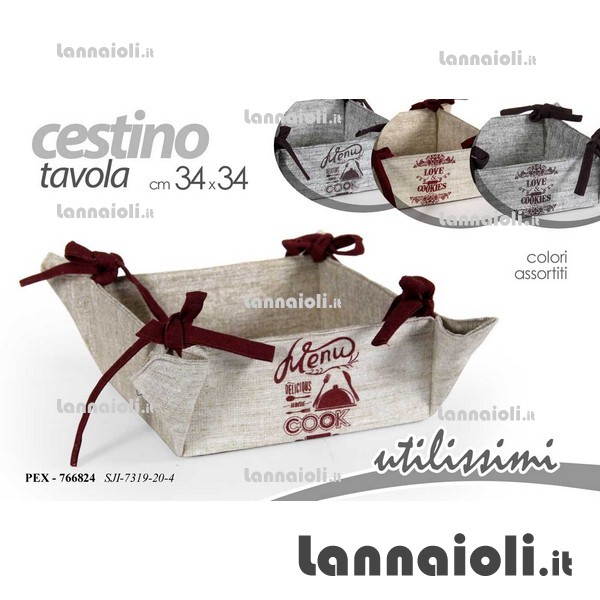 CESTINO PANE STOFFA RIGIDO 20X20 CESTINO PANE STOFFA RIGIDO 20X20