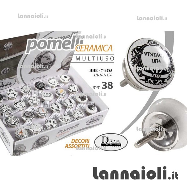 POMELLO CERAMICA DEC. X CASSETTI 