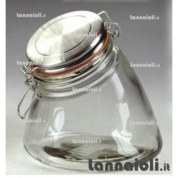 BARATTOLO VETRO ERMETICO CURVO L.0,7-1 