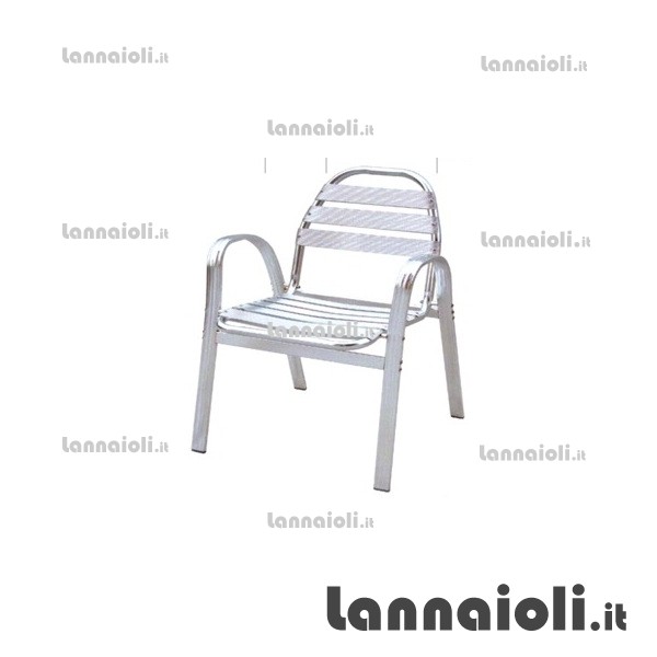 SEDIA ALLUMINIO GRIGIO BAR 40732 