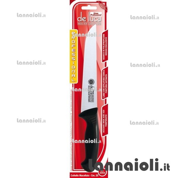 COLTELLO MACELLAIO STRETTO CM.20 de luca coltellerie