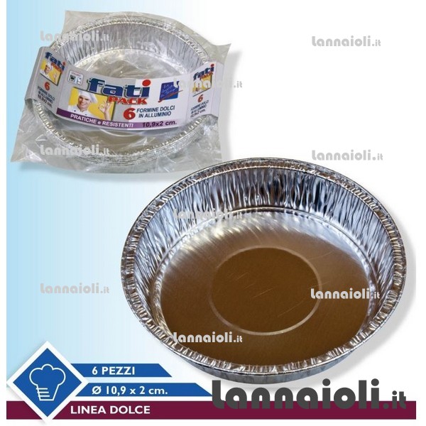 FORMA CROSTATINA ALLUM.PZ.6 CM.10 FORMA CROSTATINA ALLUM.PZ.6 CM.10