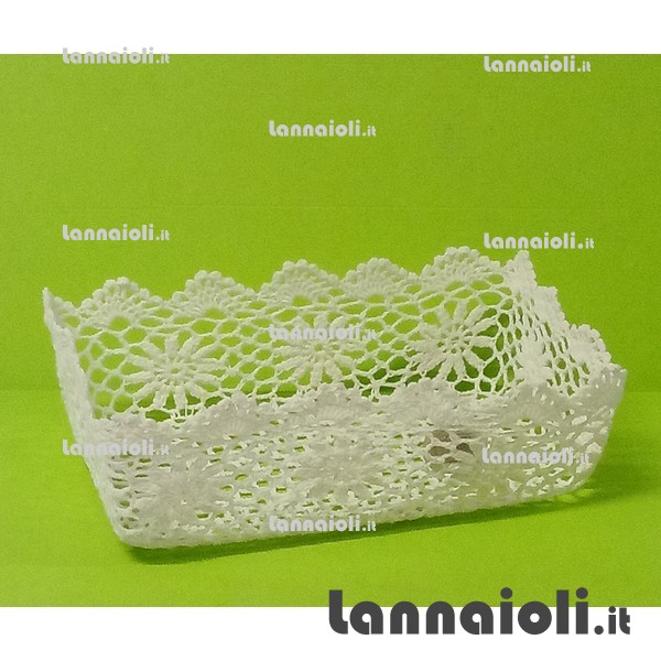 CESTINO UNCINETTO RETTANG. BIANCO CM.31X18 H10 