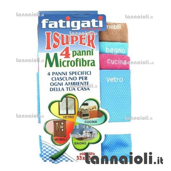PANNI MICROFIBRA 33X33 PZ.4 