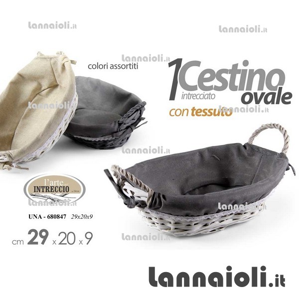 CESTINO PANE COUNTRY OVALE CM.25 