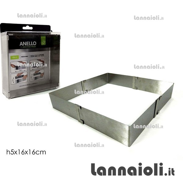 CORNICE TORTE REGOLABILE DA 15X15 A 28X28 H5 CORNICE TORTE REGOLABILE DA 15X15 A 28X28 H5