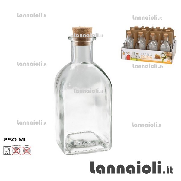 BOTTIGLIA VETRO TAPPO SUGHERO LT.250 