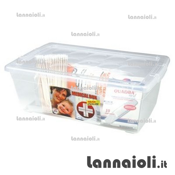 SCATOLA MEDICINALI TRASPARENTE 33X20 H12 lega