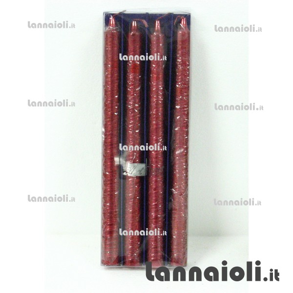 CANDELE ROSSE PZ.4 CM.20  CANDELE ROSSE PZ.4 CM.20