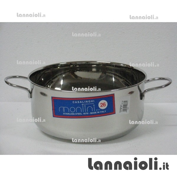CASSERUOLA INOX 18-10 CM.26 2-M. montini guerino