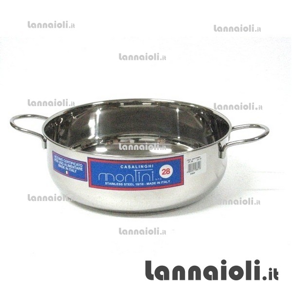 CASSERUOLA SEMIFONDA 18/10 CM.32 montini guerino CASSERUOLA SEMIFONDA 18/10 CM.32 montini guerino