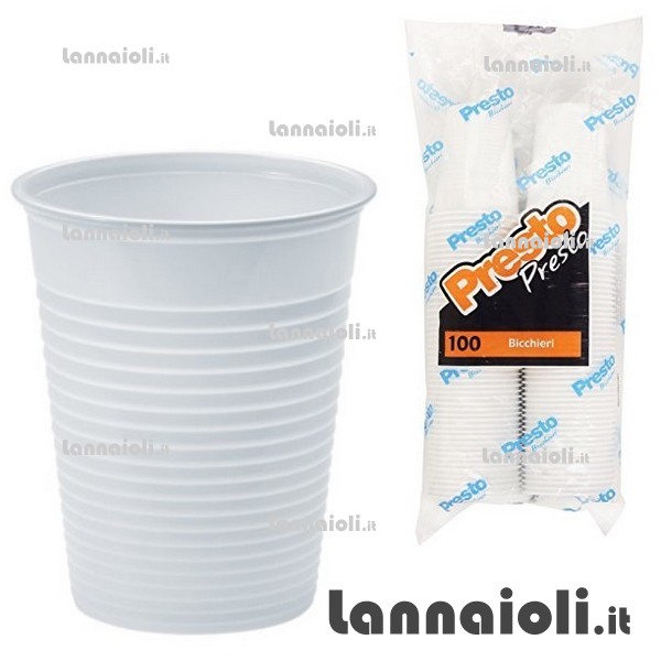BICCHIERI PLASTICA PZ.100 cc.200 