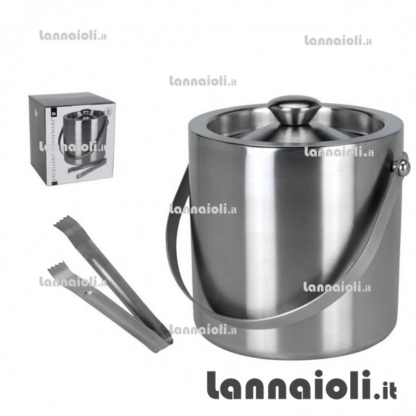 SECCHIELLO GHIACCIO INOX TERMICO C-PINZE 