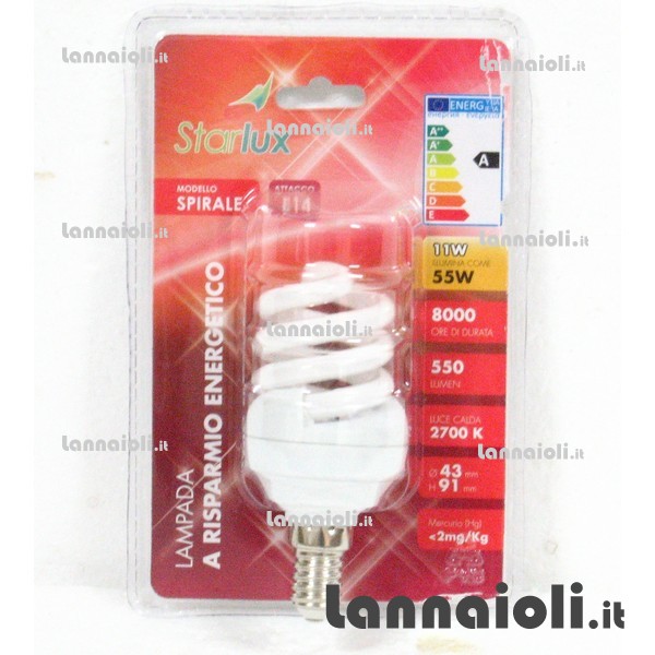 LAMPADINA RISPARMIO ENERGIA 15W 