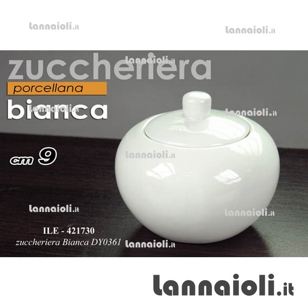 ZUCCHERIERA PORCELLANA BIANCA C-C. 